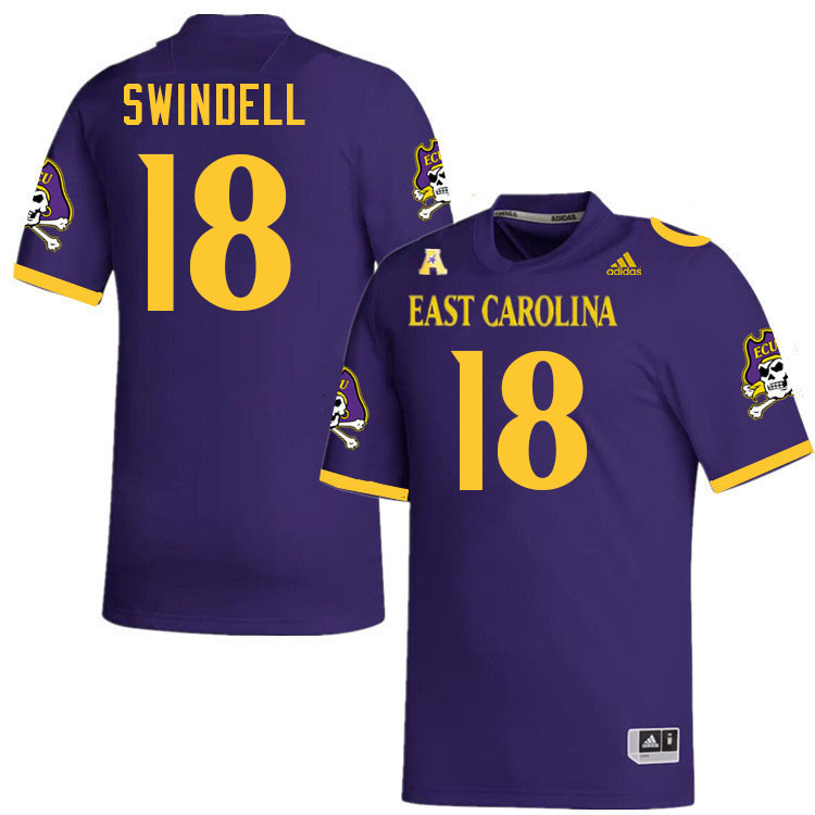 Norman Swindell ECU Jersey,East Carolina Pirates #18 Norman Swindell Jersey Youth College-Purple